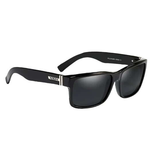 Ray Gods polarised sunglasses with black lenses and black frames. TAC lenses and stainless steel hinges