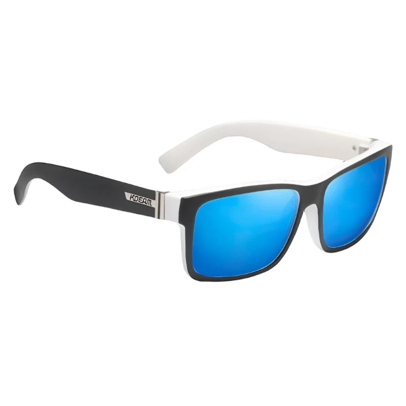 Ray Gods polarised sunglasses with light blue lenses and black frames. TAC lenses and stainless steel hinges