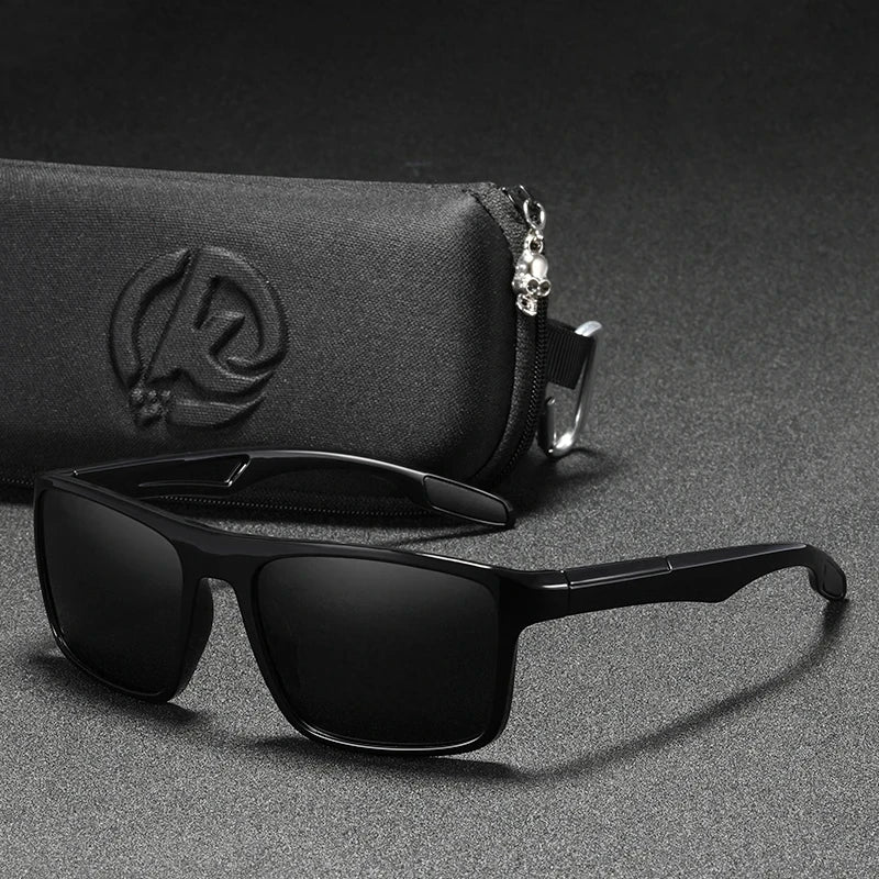 ultralight sunglasses with black lenses and black frames