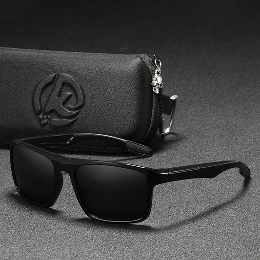 ultralight sunglasses with black lenses and black frames